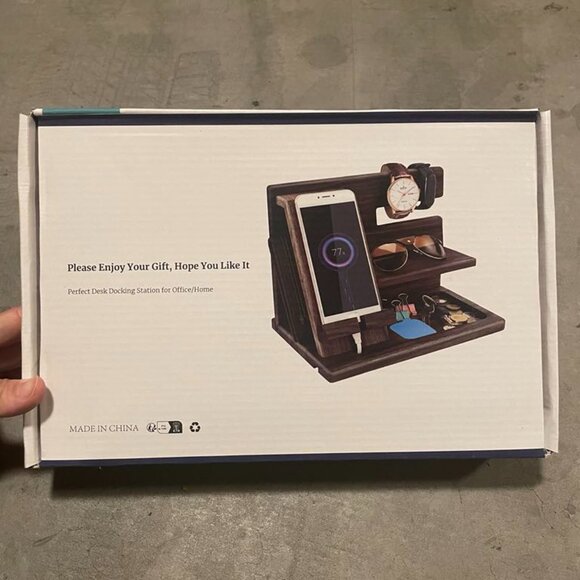 Wooden Phone Docking Station Organizer – Nightstand & Desk Accessory - Picture 7 of 7